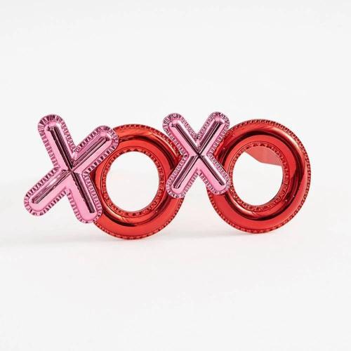 BFS   Kırmızı Renk Xoxo Yazılı Parti Gözlüğü 17x7 cm