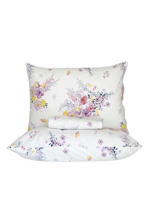 (40 Cm Yükseklik) Premium %100 Pamuk 63 Tel Çift Kişilik Lastikli Çarşaf Takımı 160X200 40 Cm