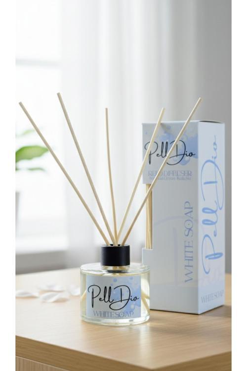 Beyaz Sabun Bambu Çubuklu Ortam Ev Oda Salon Koku Kokusu Ve Oda Parfümü 120 Ml