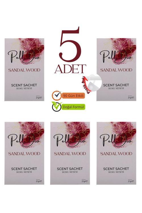 5'Li Sandal Ağacı Dolap Ayakkabılık Ve Çekmece Parfümlü Kese Kokusu Oda Koku Kesesi