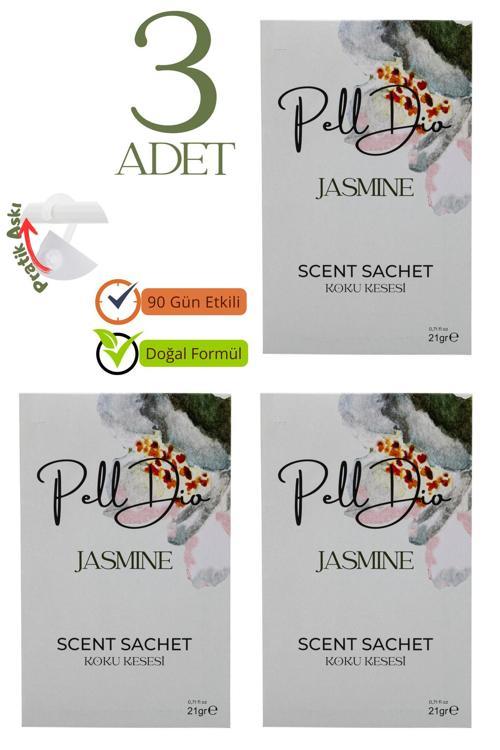 3'Lü Yasemin Dolap Ayakkabılık Ve Çekmece Parfümlü Kese Kokusu Oda Koku Kesesi