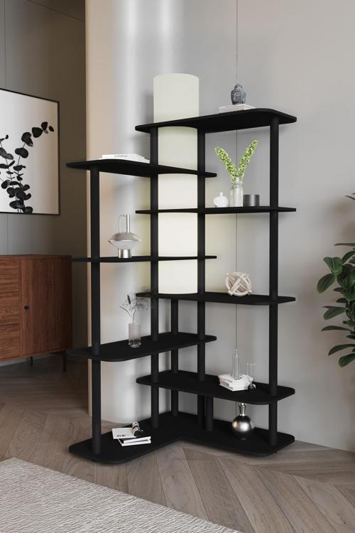 CROSS RAFLI  LAMBADER KİTAPLIK SİYAH