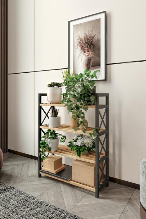 DEKORATİ SAKSILIK ÇİÇEKLİK 4 KATLI