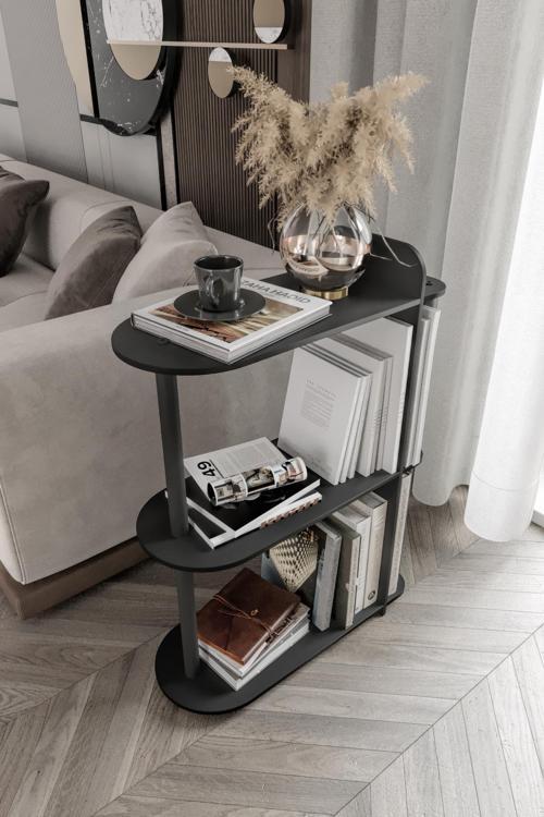 Dekoratif Yan Sehpa Siyah