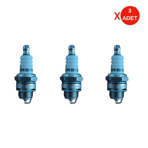 L7TC 2 Zamanlı Motor Bujisi | 3 Adet Paket – Motorlu Testere, Tırpan, Jeneratör Uyumlu