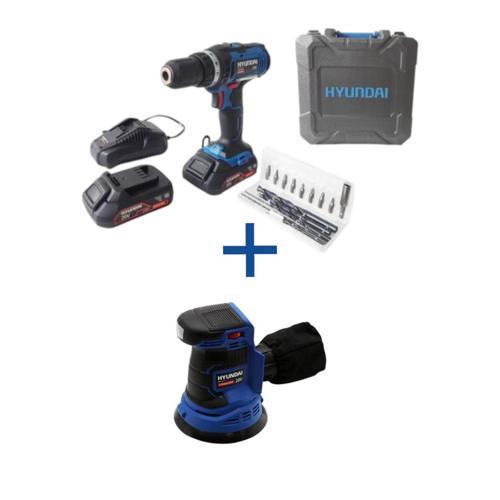 HSO202 Akülü Zımpara 20V (Aküsüz) + HPA202 20V Li-ion Vidalama Çift Akülü Set