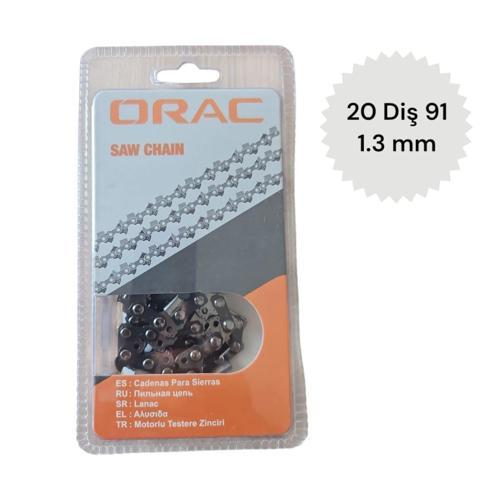 Kesik Zincir ORAC 91 – 1.3 mm, 20 Diş, Yuvarlak Ağız | Dayanıklı ve Pürüzsüz Kesim Performansı