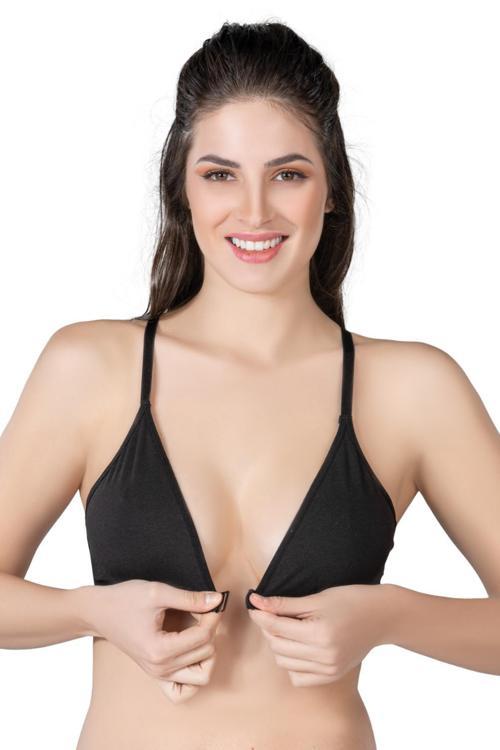 Siyah Mı Emay 1416 Modal Cotton Önden Açmalı Sporcu Sütyen