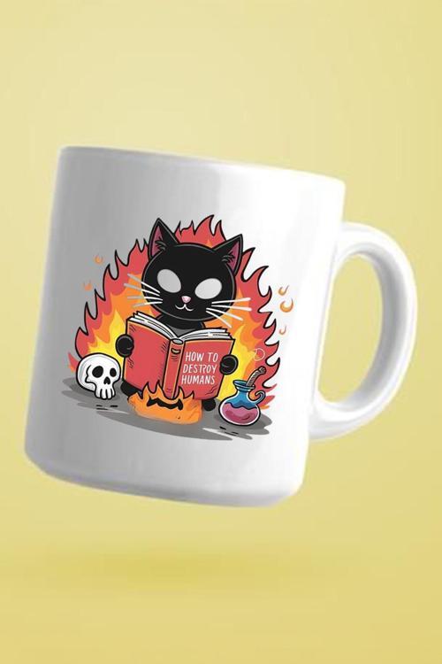 Evil Kitty Baskılı Kupa Bardak