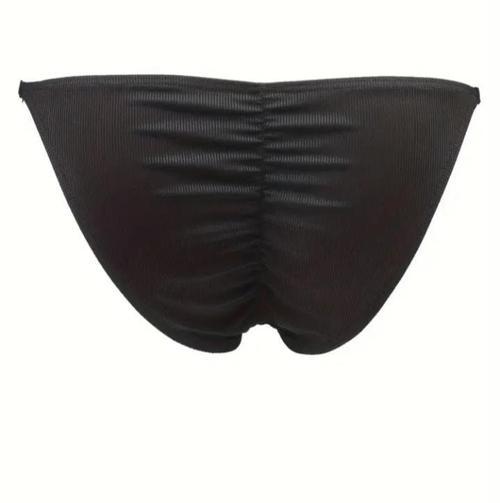 Erkek  Siyah Büzgülü Slip İç Giyim