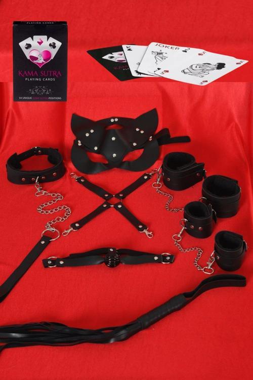 Sexy Görselli Oyun Kartı Kama Sutra 7'li Harness Set
