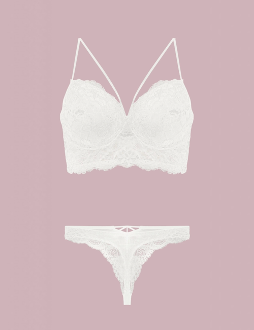 4330 Desteksiz Dantelli Sütyen Takım