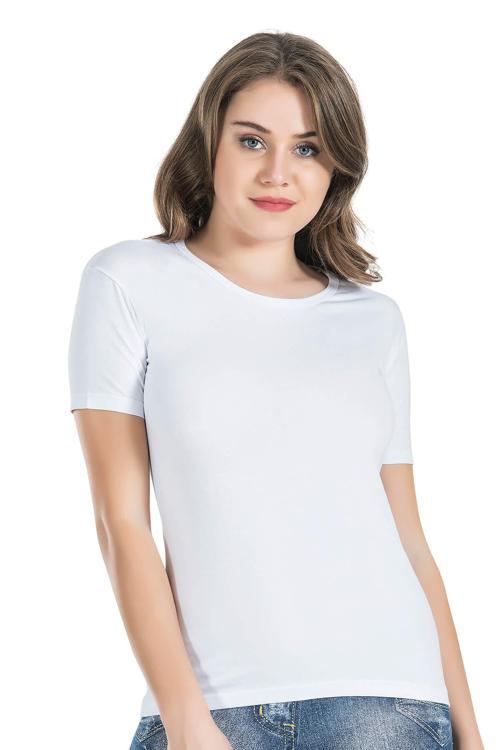 Yarım Kol Bisiklet Yaka Kadın Tişört 228