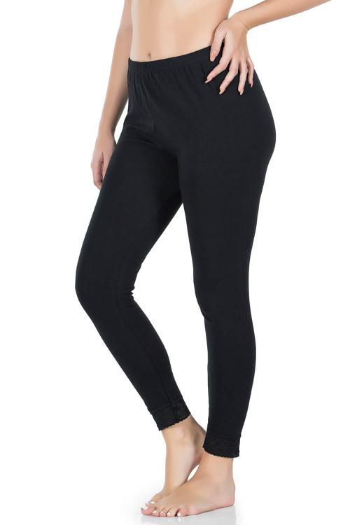 Paça Dantelli Uzun Battal Kadın Tayt 413b