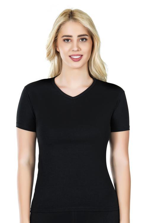 Yarım Kol V Yaka Kadın Tişört 227