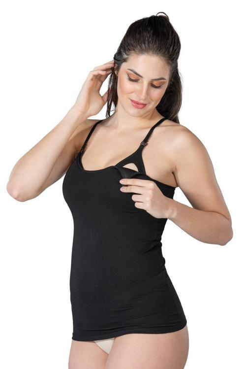 Siyah Mı Emay 1413 Modal Cotton Kaplı Emzirme Atlet