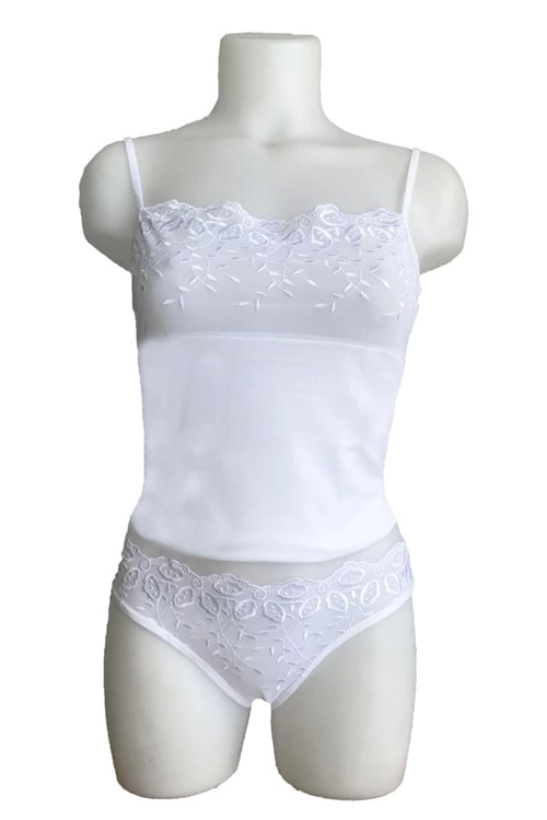 Berrak Brodeli İp Askılı Bikini Takım 2112