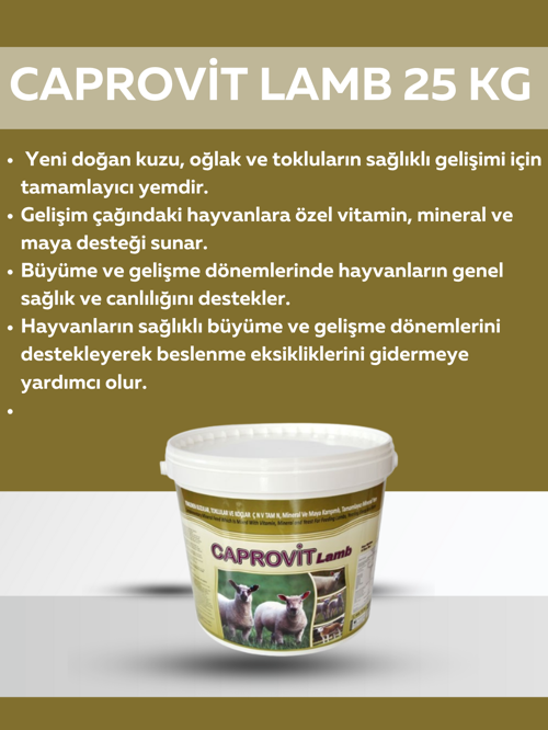 Caprovit Lamb 25 Kg Kuzular Için Yem Katkısı