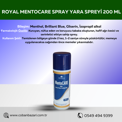 Royal Mentocare Spray Yara Spreyi 200 Ml