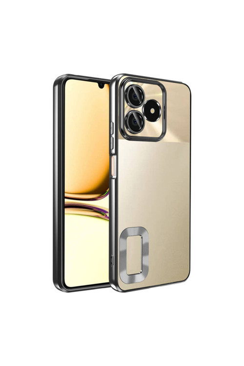 Realme Note 50 Kılıf Kamera Lens Korumalı Özel İşlemeli İstanbul Seri Kapak Siyah