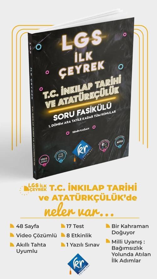 Kr Akademi Yayınları 8. Sınıf İnkılap Tarihi Ve Atatürkçülük İlk Çeyrek Soru Fasikülü