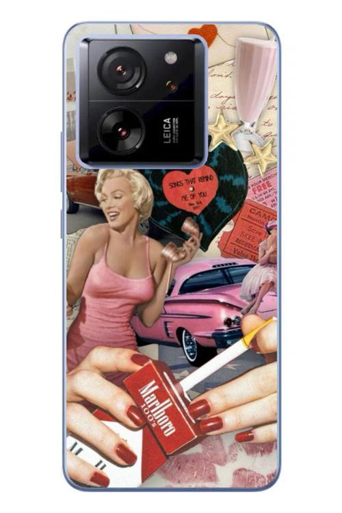 Xiaomi Mi 13T Pro 4G Kamera Korumalı Baskılı Desenli Özel Seri Kılıf Kapak Seri Xtg-H7