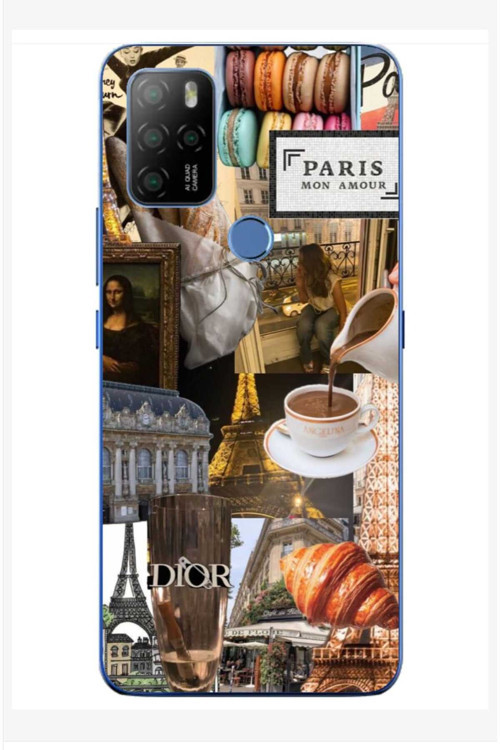 X300 Kamera Korumalı Baskılı Desenli Paris De Caffe Stkx11