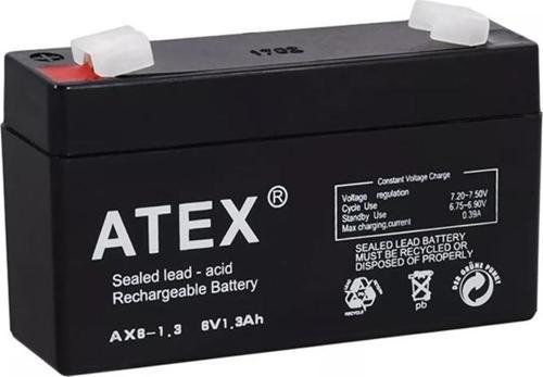 ATEX AX6-1.3 6 VOLT - 1.3 AMPER AKÜ (98 X 25 X 52 MM)
