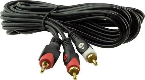 2 RCA ERKEK + 3.5 MM STEREO ERKEK GOLD 3 METRE 1.KALİTE KABLO