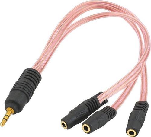 3.5 MM STEREO ERKEK/3 X 3.5 MM STEREO DİŞİ 5+1 KABLO