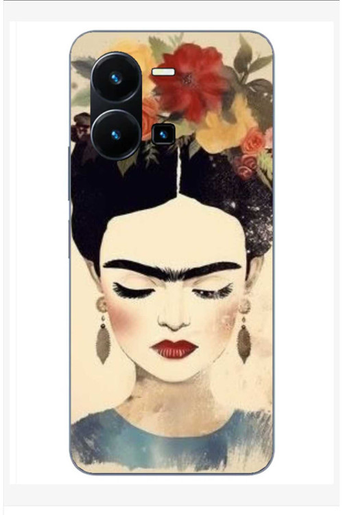 Y22S Uyumlu Özel Seri Baskılı Frida Desenli Kapak Kılıf Frida