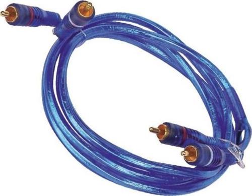 2 RCA + 2 RCA 1.8 METRE MAVİ ŞEFFAF OTO ANFİ KABLO