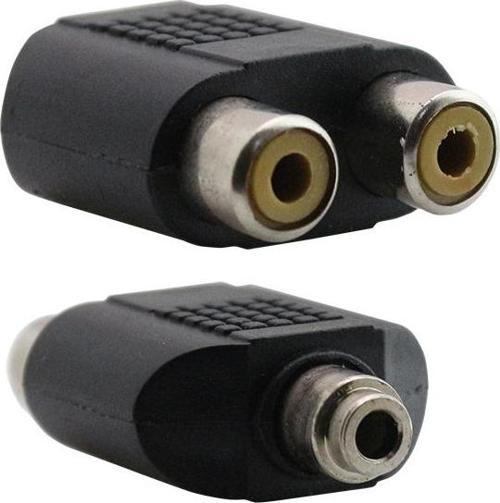 3.5 MM STEREO DİŞİ/2 RCA DİŞİ ÇEVİRİCİ JACK