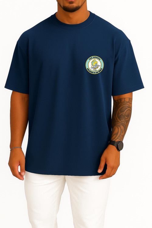 Oversize Tcg Gökova F496 Cep Tasarımlı Unisex T-Shirt