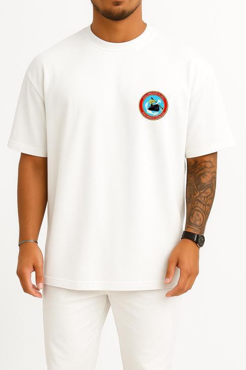 Oversize Tcg Preveze S353 Cep Tasarımlı Unisex T-Shirt