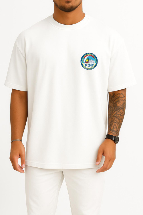 Oversize Tcg Kemalreis F247 Cep Tasarımlı Unisex T-Shirt