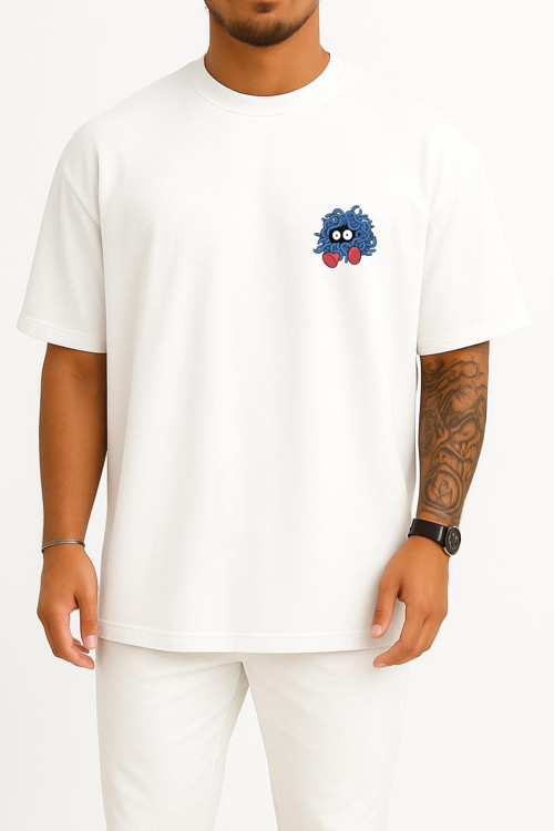 Oversize Tangela Cep Baskılı Unisex T-Shirt