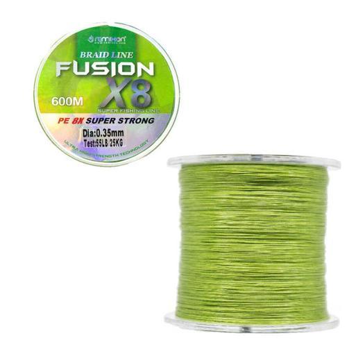 Fusion 600m X8 Green İp Misina Standart-0.16