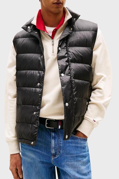 Logolu Regular Fit Dik Yaka Kapitoneli Yelek Erkek Yelek Dm0Dm21777 Bds