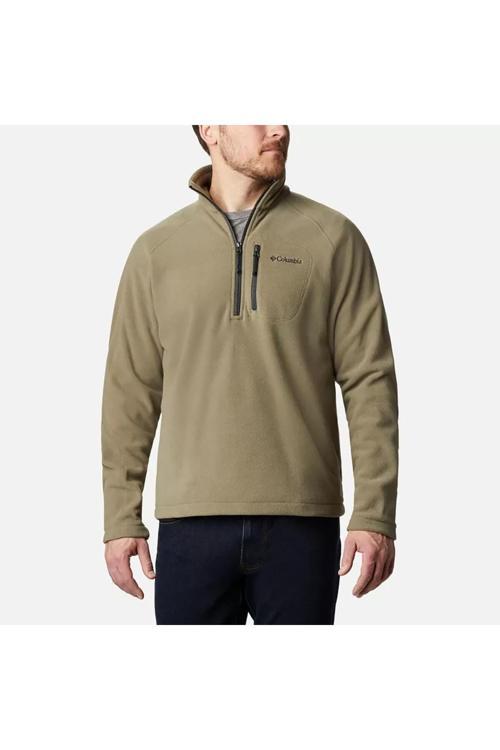 Erkek Fermuar Kapamalı Dik Yaka Uzun Kollu Haki Sweatshirt 1553511-024