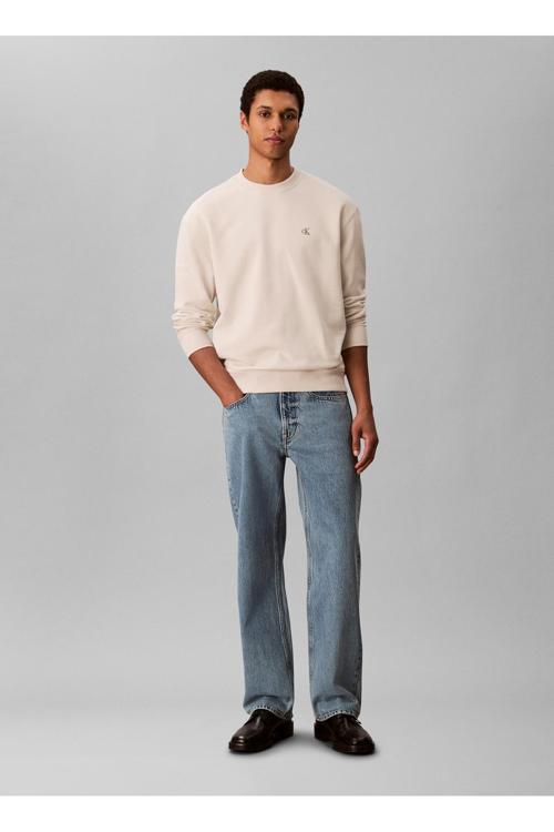 Jeans Bisiklet Yaka Krem Erkek Sweatshırt Lv04Rc296G67U Ls Eu 350Terry Monogr