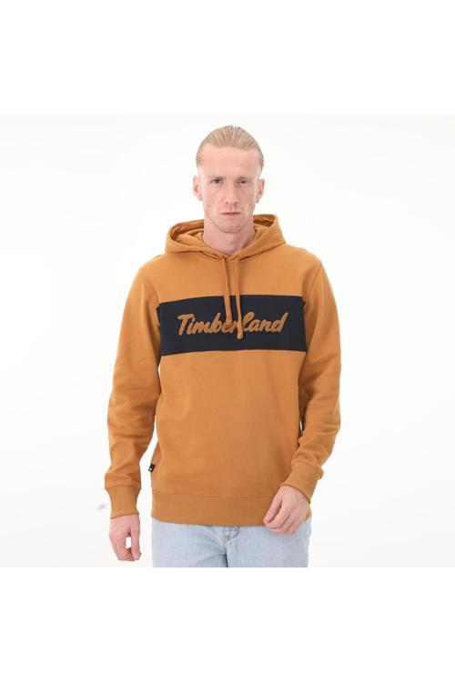 B0A6Fkmp471-R Timberland Ls Cursive Hoodie Sweatshirt Regular Erkek Sweatshirt Kahve