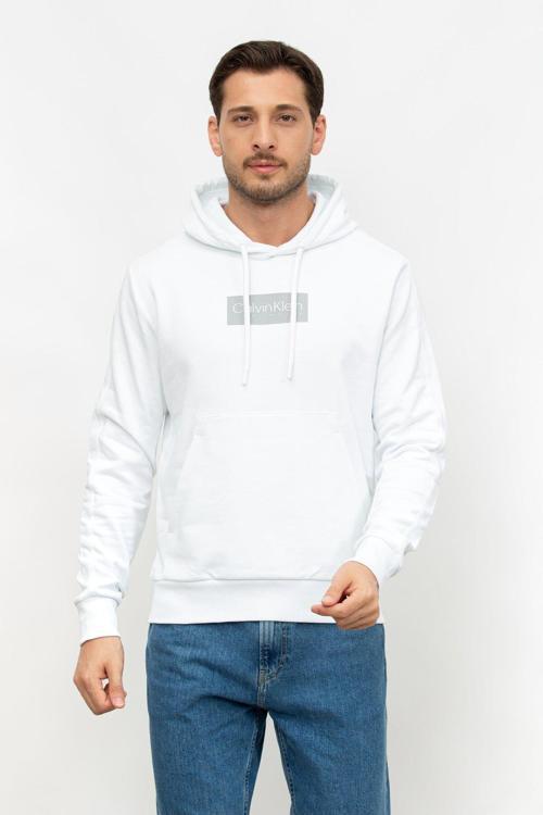 Raised Rubber Logo Erkek Kapüşonlu Sweatshirt