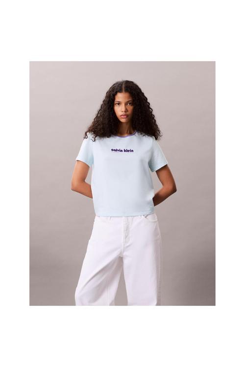 Ck Lv047C821G Ss Retro Logo Graphıc Tee Kadın Tshirt