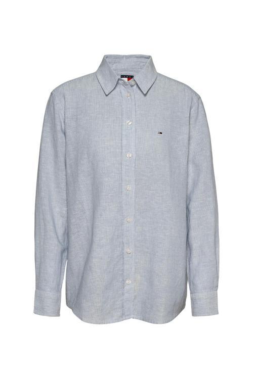 Normal Gömlek Yaka Mavi Kadın Gömlek Dw0Dw202920A8