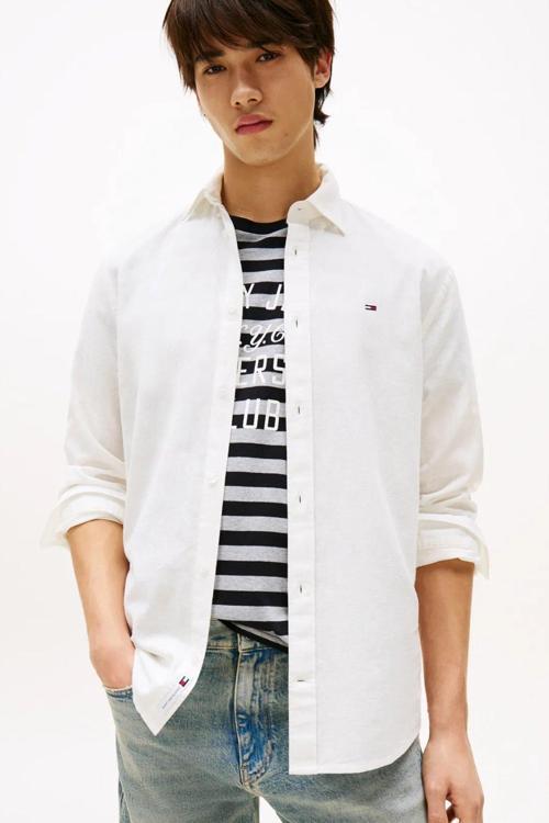 Tjm Reg Lınen Blend Ls Shırt Ext