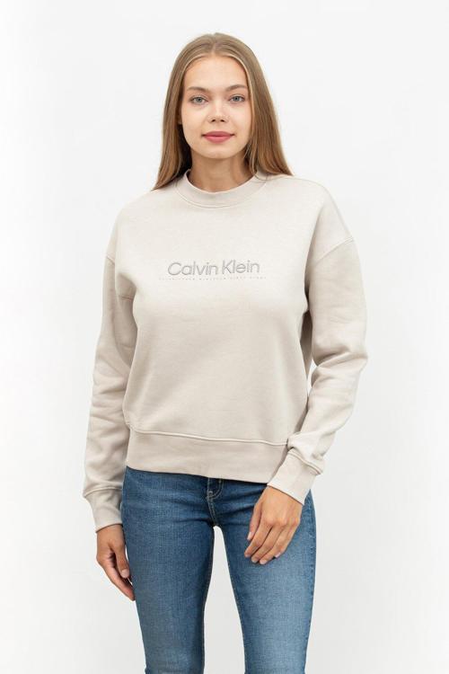Kadın Marka Logolu Pamuklu Normal Kalıp Günlük Gri Sweatshirt K20K206757-Pa8