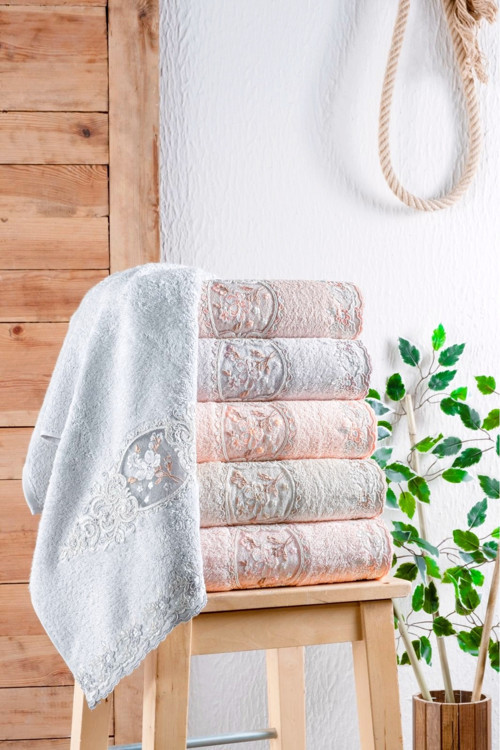 Bella Dantel Bambu Oyma Nakışlı 50X90 Cm 6 Lı Pvc Kutulu