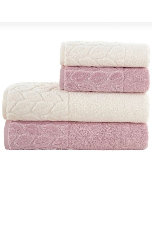 Hazal Banyo 4Lü Takımı 100X150 Ve 50X90 Pudra-Krem