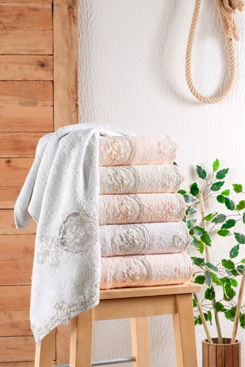 Bella Dantel Bambu Oyma Nakışlı 50X90 Cm 6 Lı Pvc Kutulu